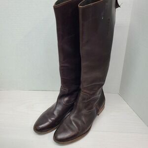 Charles David Leather Riding Boots Knee High Womens 9.5 Tall Fast Shipping